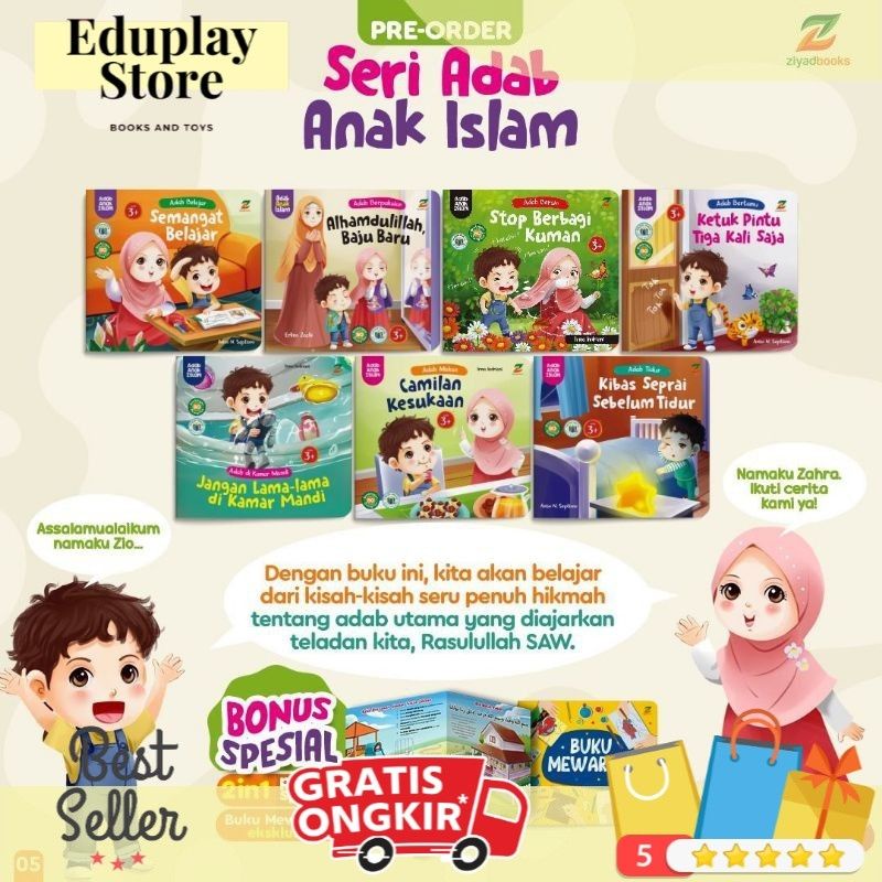 Jual Buku Cerita Anak Bergambar Seri Adab Anak Islam | Shopee Indonesia