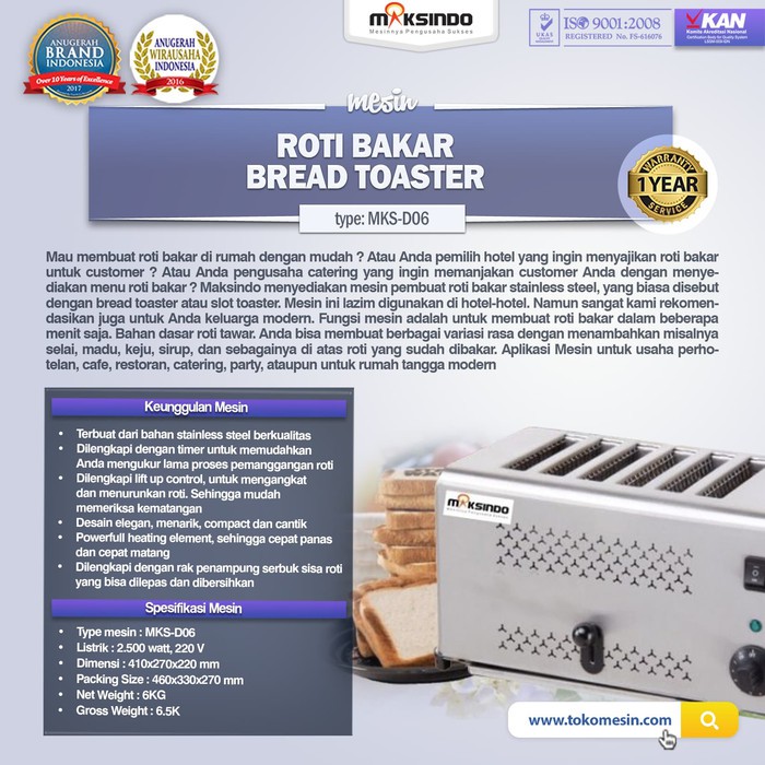 Jual Mesin Bread Toaster Roti Bakar-D06 K7 | Shopee Indonesia