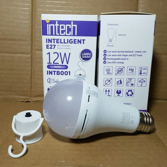 Jual Lampu Emergency Led Watt Intech Intellegent Bohlam Emergency Shopee Indonesia