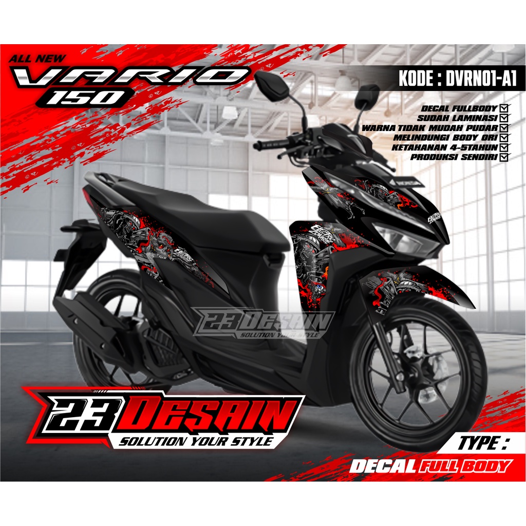 Jual Decal Sticker Honda Vario 125 150 Fullbody 2018 - Dekal All New