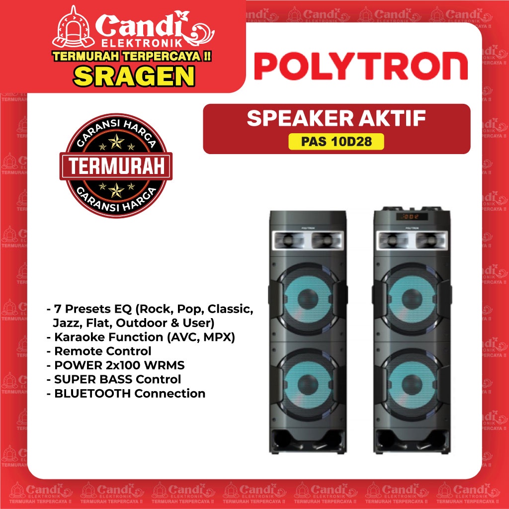 Jual Polytron Speaker Aktif Bluetooth Pas 10d28 Shopee Indonesia