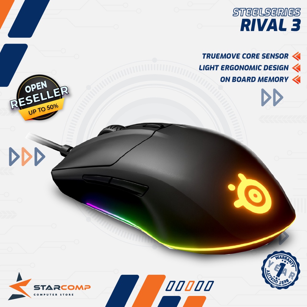 Jual SteelSeries Rival 3 - Gaming Mouse