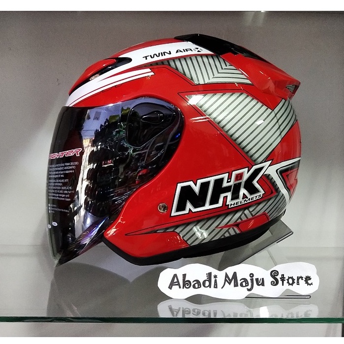 Jual HELM NHK R6 GLOW RED GLOSSY ORIGINAL | Shopee Indonesia