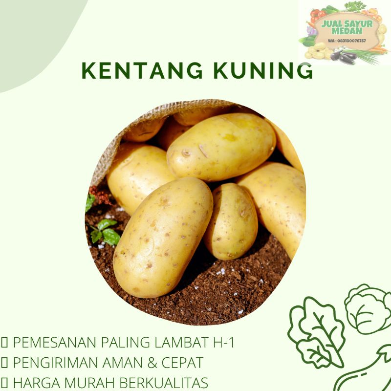 Jual Kentang Kuning Segar Grab Gojek Sayurmedan Sayur Online