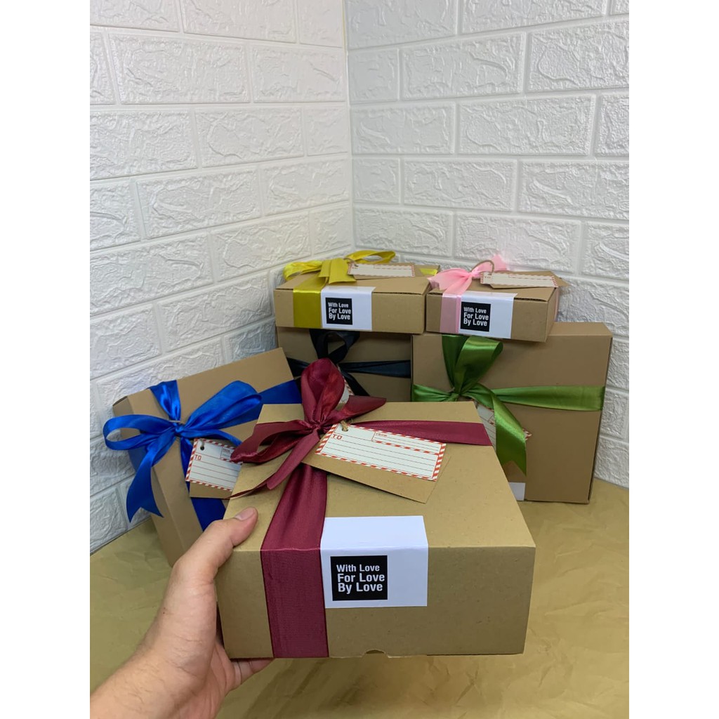 Jual [ 21 x 21 x 10] Kotak Kado / Box Hamper / Gift / Parcel / Rustic ...