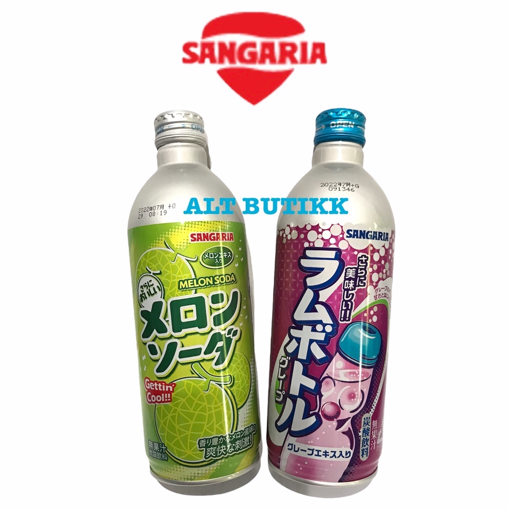 Jual SANGARIA RAMUNE BOTTLE 500 Ml | GRAPE MELON RAMU SODA | PRODUCT OF ...