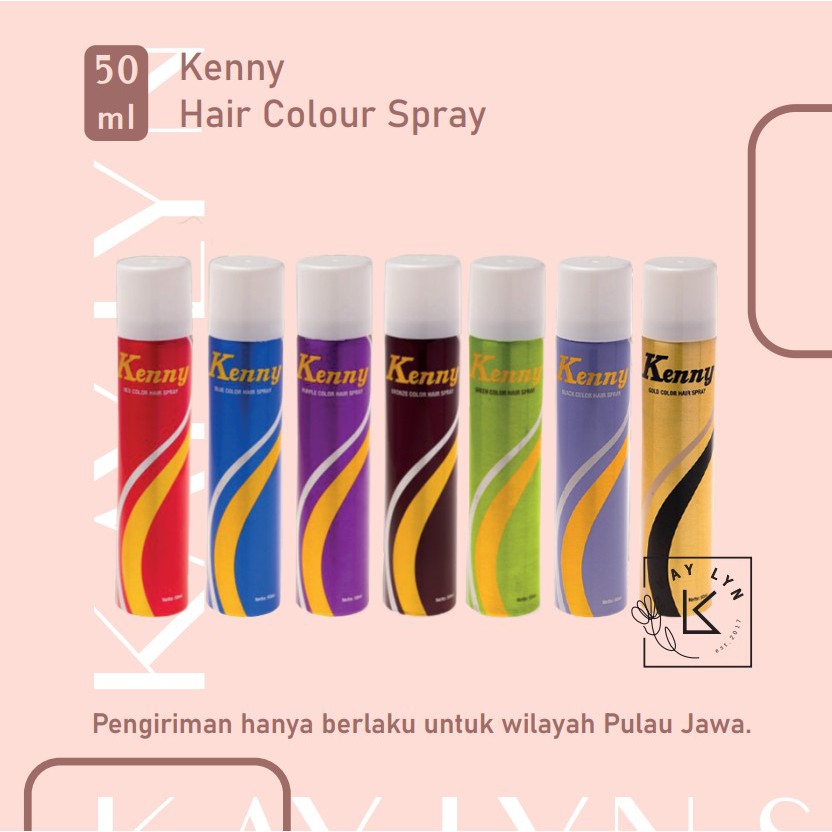Jual Kenny Hair Color Spray 50 mL Spray Warna Temporary Shopee
