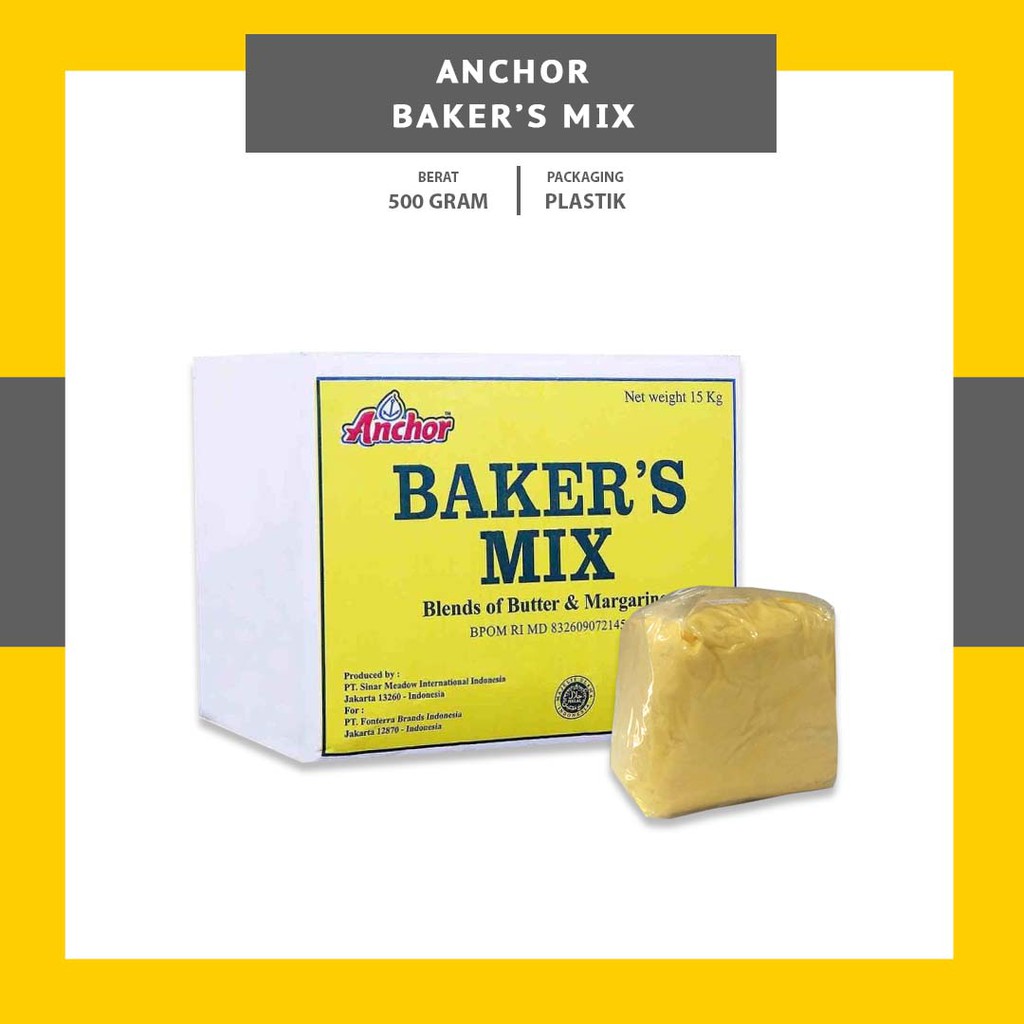 Jual ANCHOR BAKER'S MIX 500GR - BUTTER MIX MARGARIN - MENTEGA MARGARIN ...