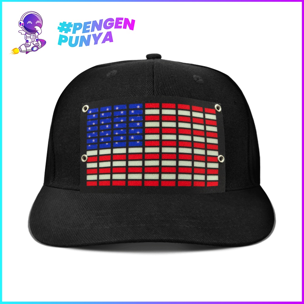Jual Topi LED / Snapback Party Hat / Night Club Hip Hop Cap / Topi Glow ...
