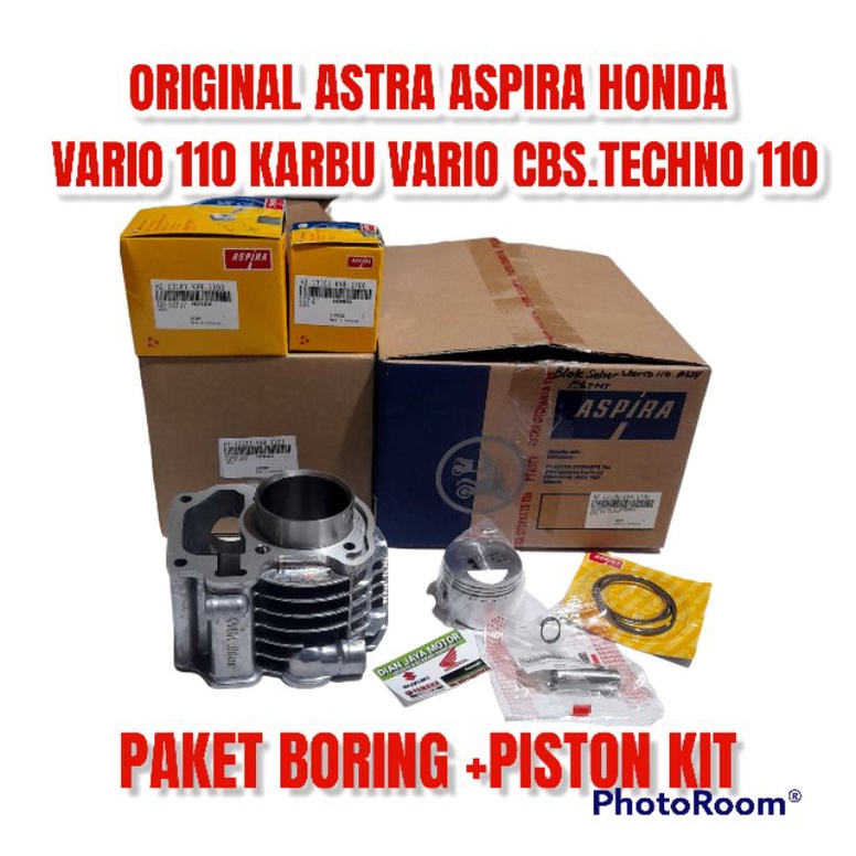 Jual Paket Boring Plus Piston Kit Honda Vario Karbu Kvb Cbs Techno