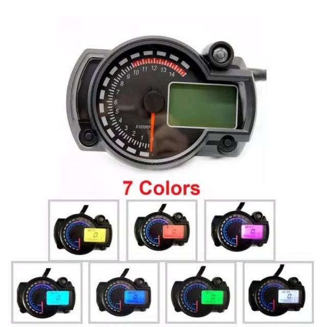 Jual Speedometer Speedo Digital Replika Koso RX2N LED 7 warna untuk