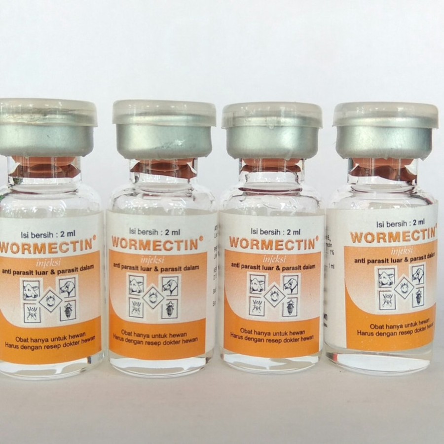Jual WORMECTIN 2 ML OBAT INJEKSI SCABIES KUTU KURAP CACINGAN PADA HEWAN ...