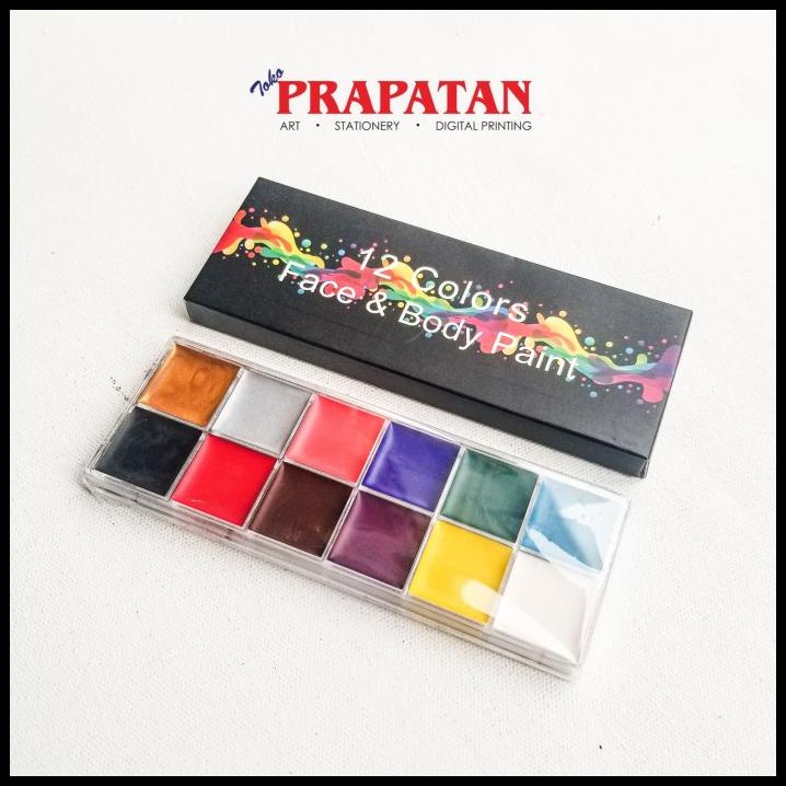 Jual 12 Color Face Paint / Face & Body Painting Set 12 Colors | Shopee ...