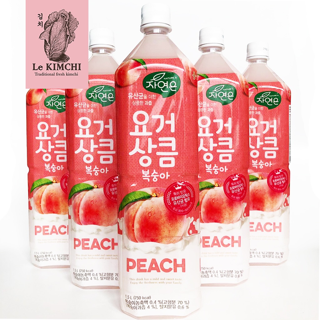 Jual Woongjin Peach Yogurt 1,5 L Peach Yoghurt 1,5L Korean Drink Minuman Korea Shopee Indonesia