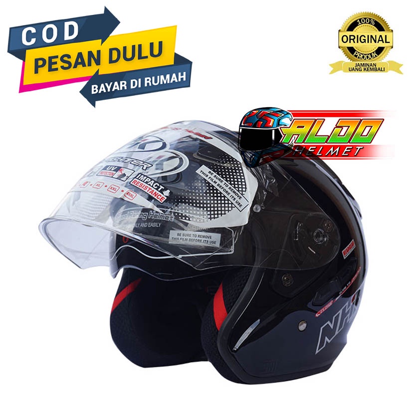 Jual HELM / NHK / HELM NHK R1 / HELM NHK R1 SOLID BLACK DOFF ORIGINAL ...