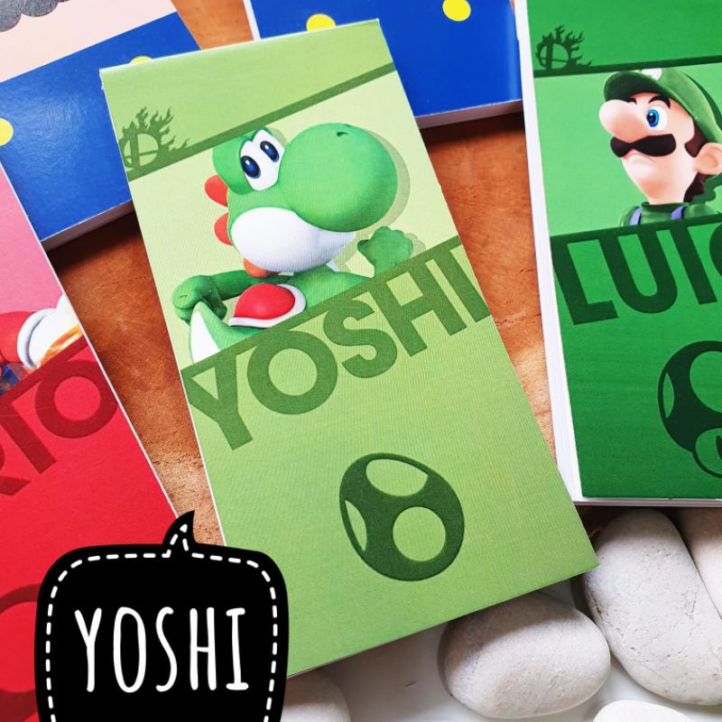 Jual Mario Bros Luigi Yoshi Wario Mini Long Notes Buku Catatan Tulis ...