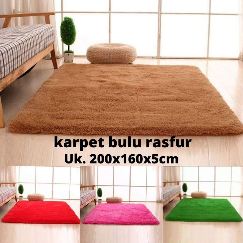 Jual JUMBO Karpet bulu rasfur ( JUMBO ) ukuran 200x160x5 cm | Shopee ...