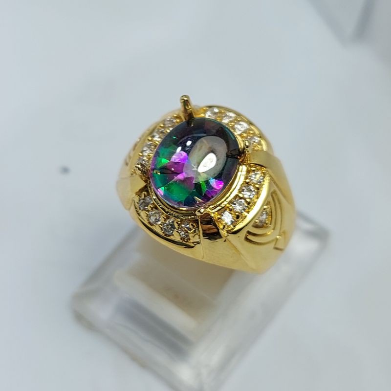 Jual CINCIN / EMBAN / RING BATU MISTICK TOPAZ QUARTZ 9X11mm | Shopee ...