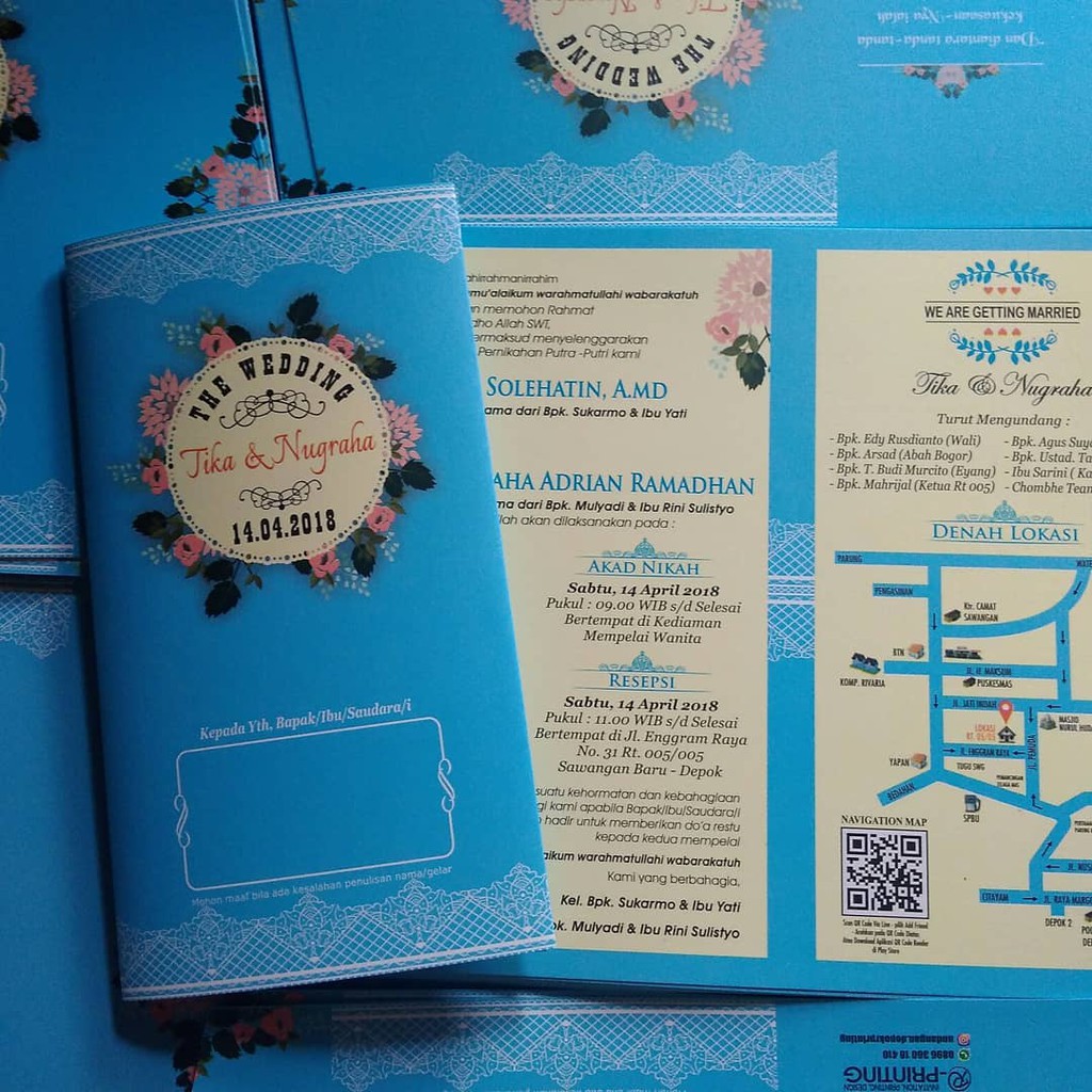 Jual undangan soft cover biru rustic | Shopee Indonesia