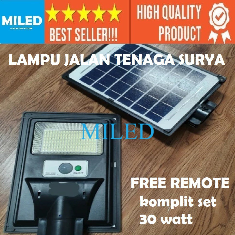 Jual LAMPU JALAN PJU TENAGA SURYA 30 Watt PJU SOLAR CELL ALL IN ONE ...