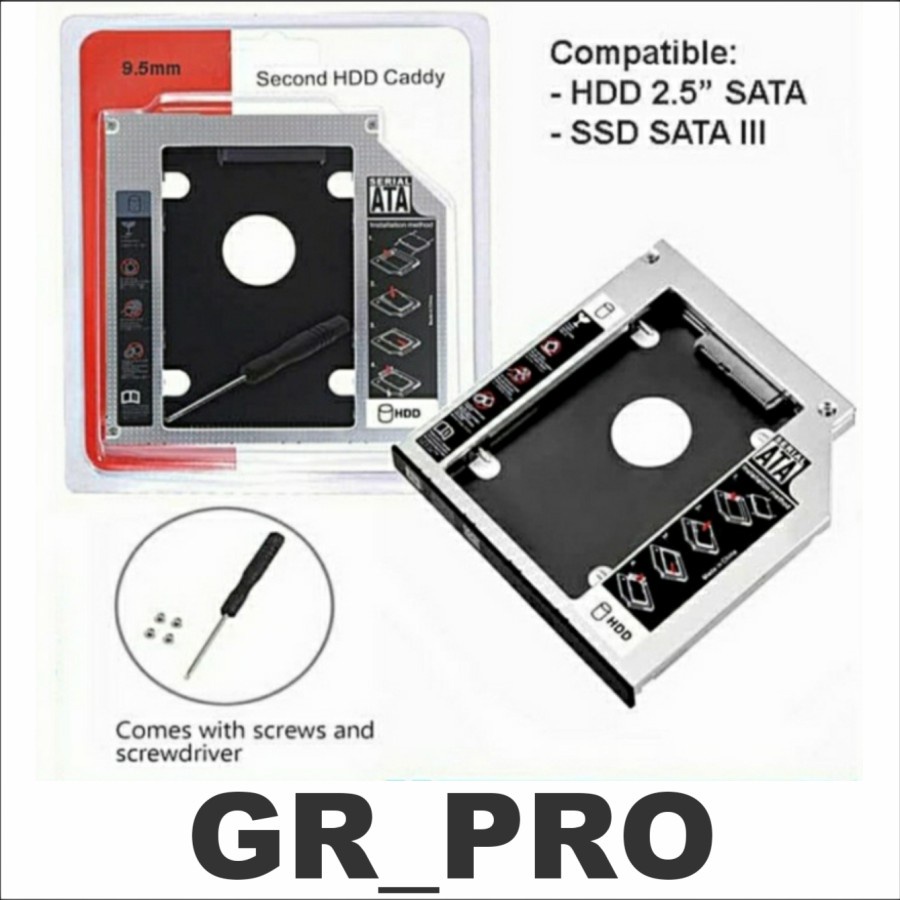 Jual Casing HDD Caddy 9.5mm slim | Shopee Indonesia