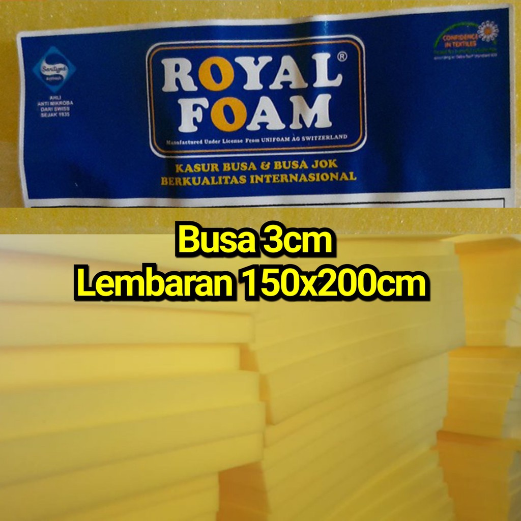 Jual Busa Lembaran Tebal 3cm 150x200 Busa Royal Foam Matrass Busa Kasur ...