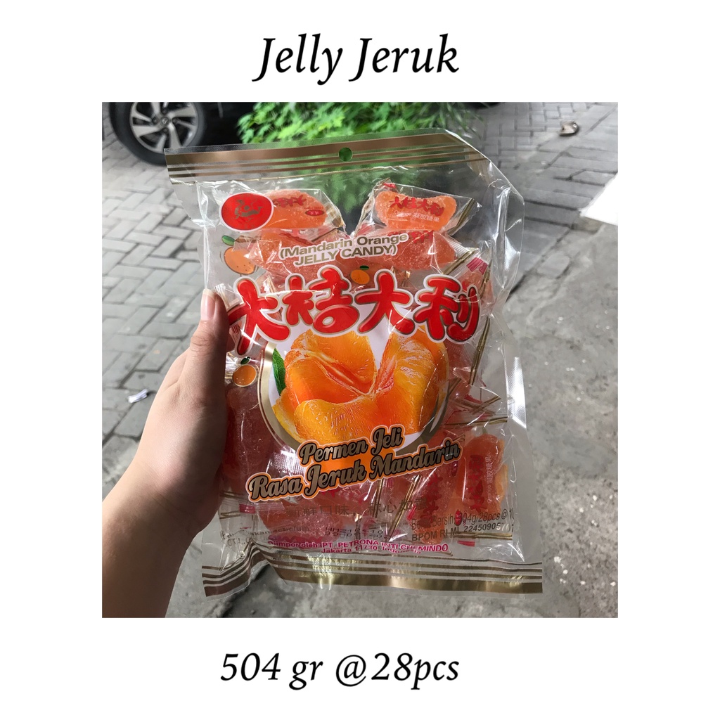 Jual JELLY JERUK ISI 28 PCS 504 GRAM MANDARIN ORANGE JELLY CANDY PERMEN ...