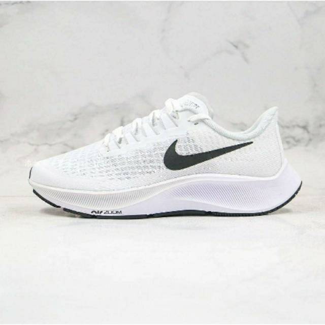 Sepatu Nike Air Zoom Pegasus 37 White black pure Platinum Putih Hitam Premium