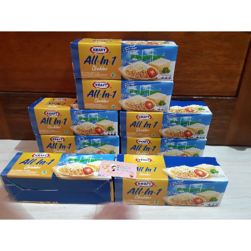 Jual keju kraft cheddar all in one 2kg / keju kraft cheddar allin1