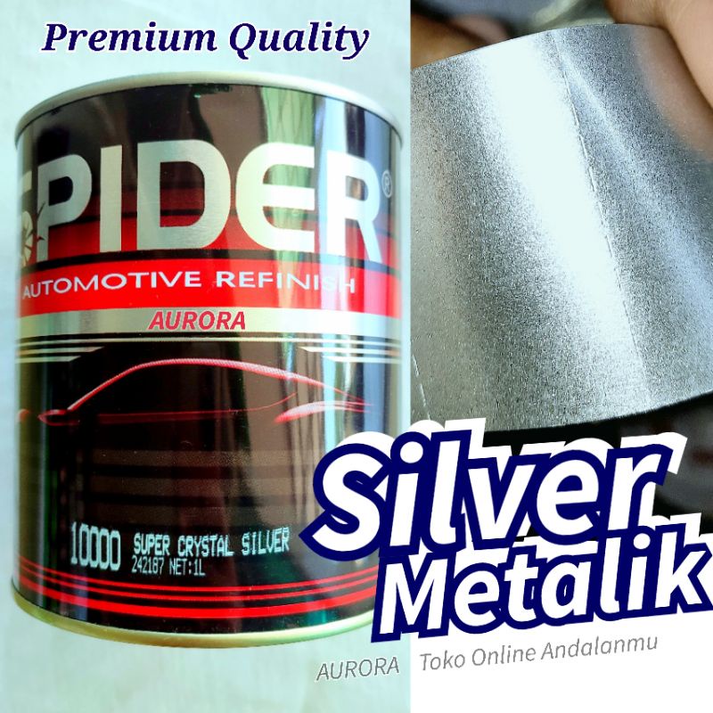 Jual Cat Silver Metalik Spider Super Crystal Silver 200cc Sepider Laba Laba Cet Mobil Dan Motor 0270