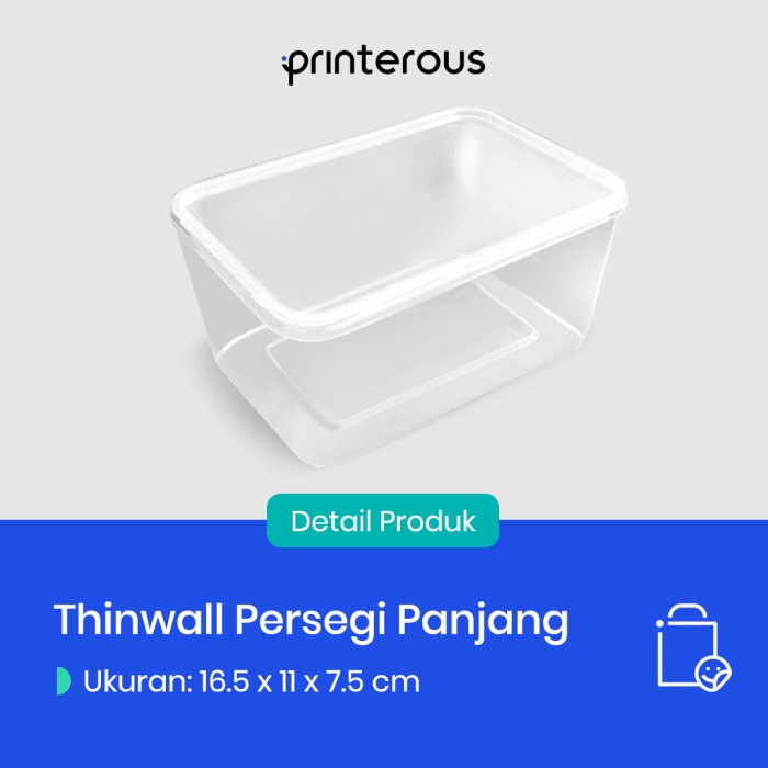 Jual Kotak Makan Plastik Thinwall Food Container Persegi Panjang