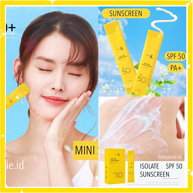 Jual Sun Screen Isolation Sachet SPF 50 PA+ Sun Block Wajah Tahan 12