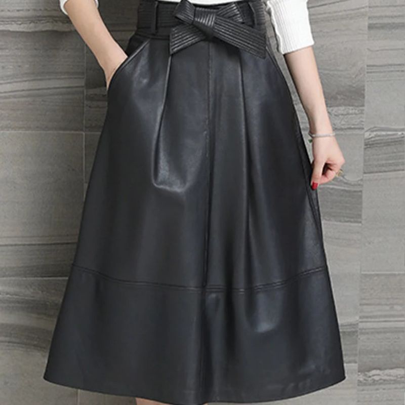Jual Rok Panjang Wanita Long Leather Skirts Bahan Semikulit Model A ...