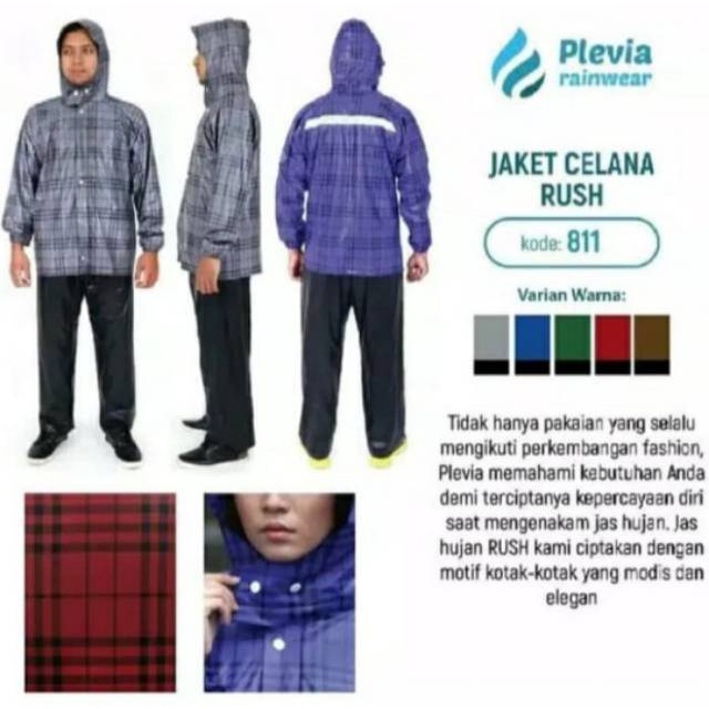 Jual PLEVIA Jas Hujan Jaket Celana Rush BP 811 / BP8110 | Shopee Indonesia
