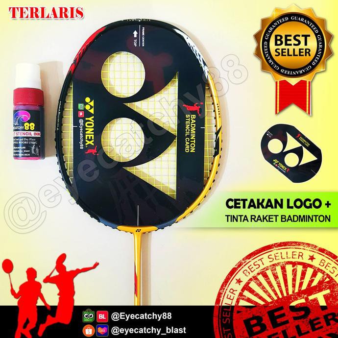 Jual Tinta/Ink dan Stencil Card Badminton/Logo Raket/ Cetakan Raket