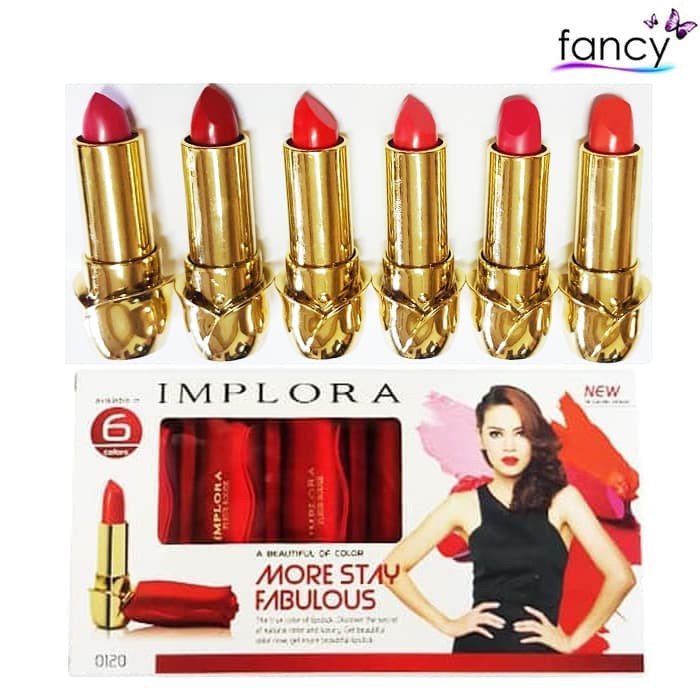 Jual Implora Fleur Rouge Lustrous Lipstick Case Merah (Harga Per Pcs ...