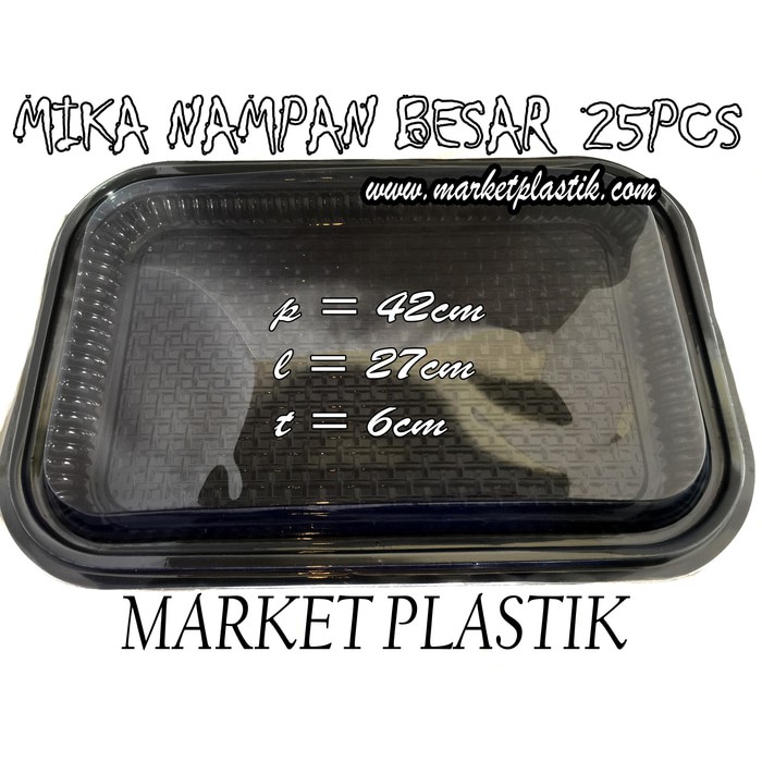 Jual Mika Nampan Besar/Mika Brownies/Mika Plastik 25pcs | Shopee Indonesia