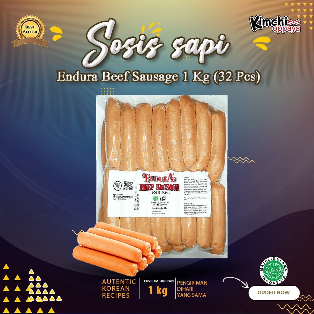 Jual Endura Sosis Sapi Breakfast Beef Sausage M 1 Kg Sosis Isi 32 Pcs