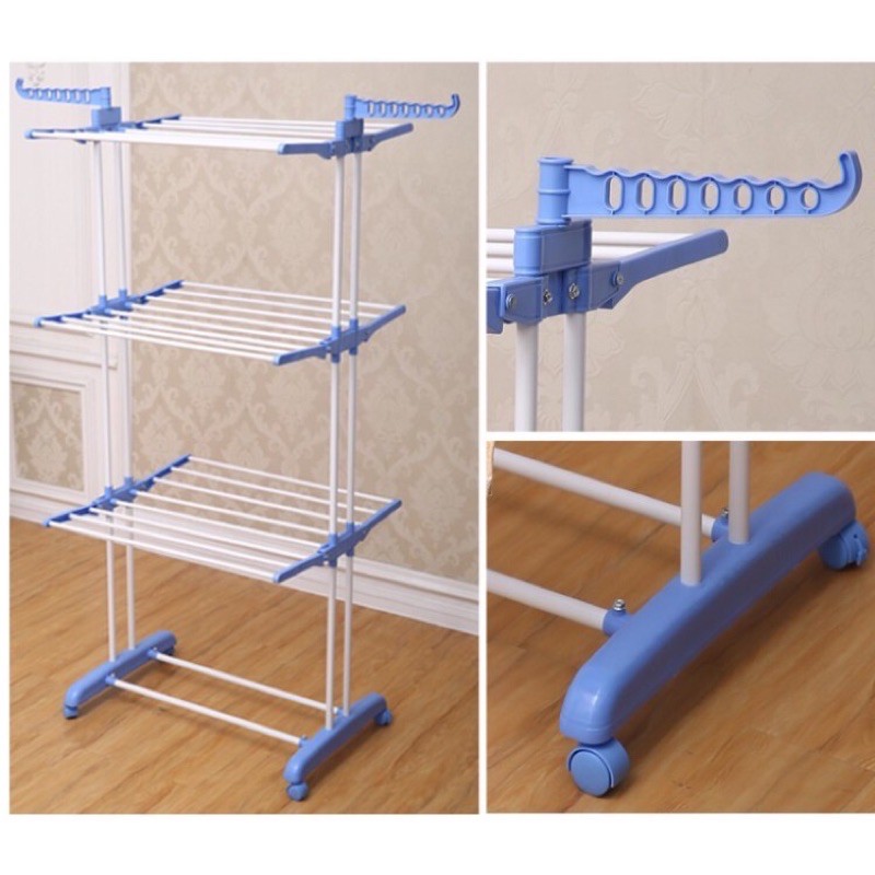 Jual Paling Laku Korean Drying Rack Jemuran Korea Stainless Steel blue white Shopee Indonesia