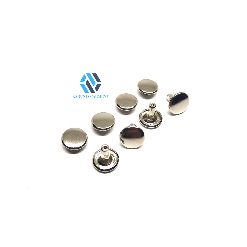Jual KANCING RIVET GEPENG PAKU KELING CENTANG DATAR 9 MM KEPALA DOUBLE ...