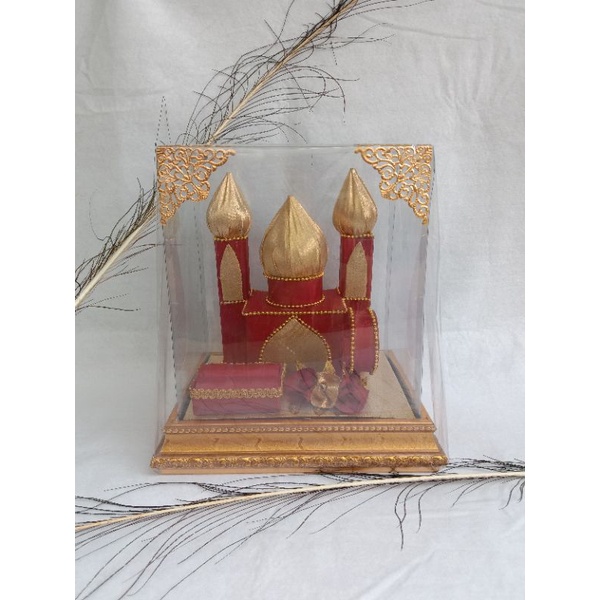 Jual Kotak Box Tempat Mahar Perhiasan Bentuk Masjid / Mahar Seserahan ...