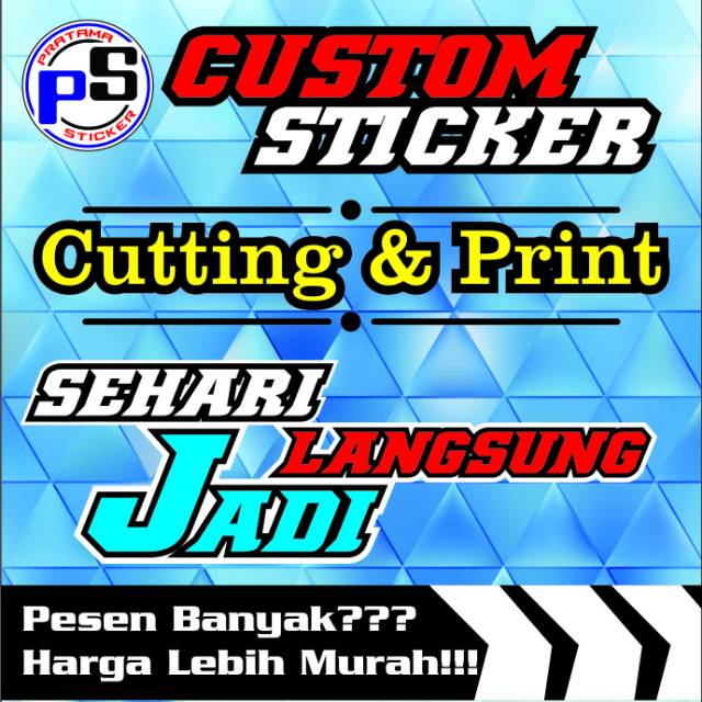 Jual Sticker Custom Cutting Sticker Dan Print | Shopee Indonesia