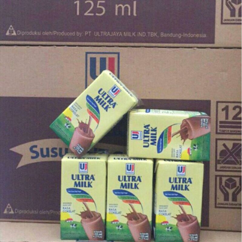 Jual Ultra Milk Uht 125ml 1dus Isi 40pcs Susu Ultramilk 125ml Coklat