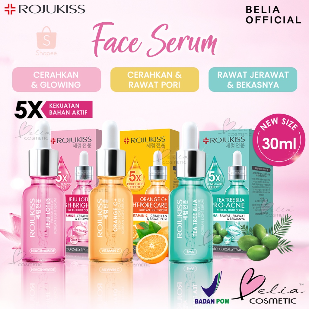 Jual BELIA ROJUKISS Face Serum Full Size 30ml Botol Kaca | Jeju Lotus ...