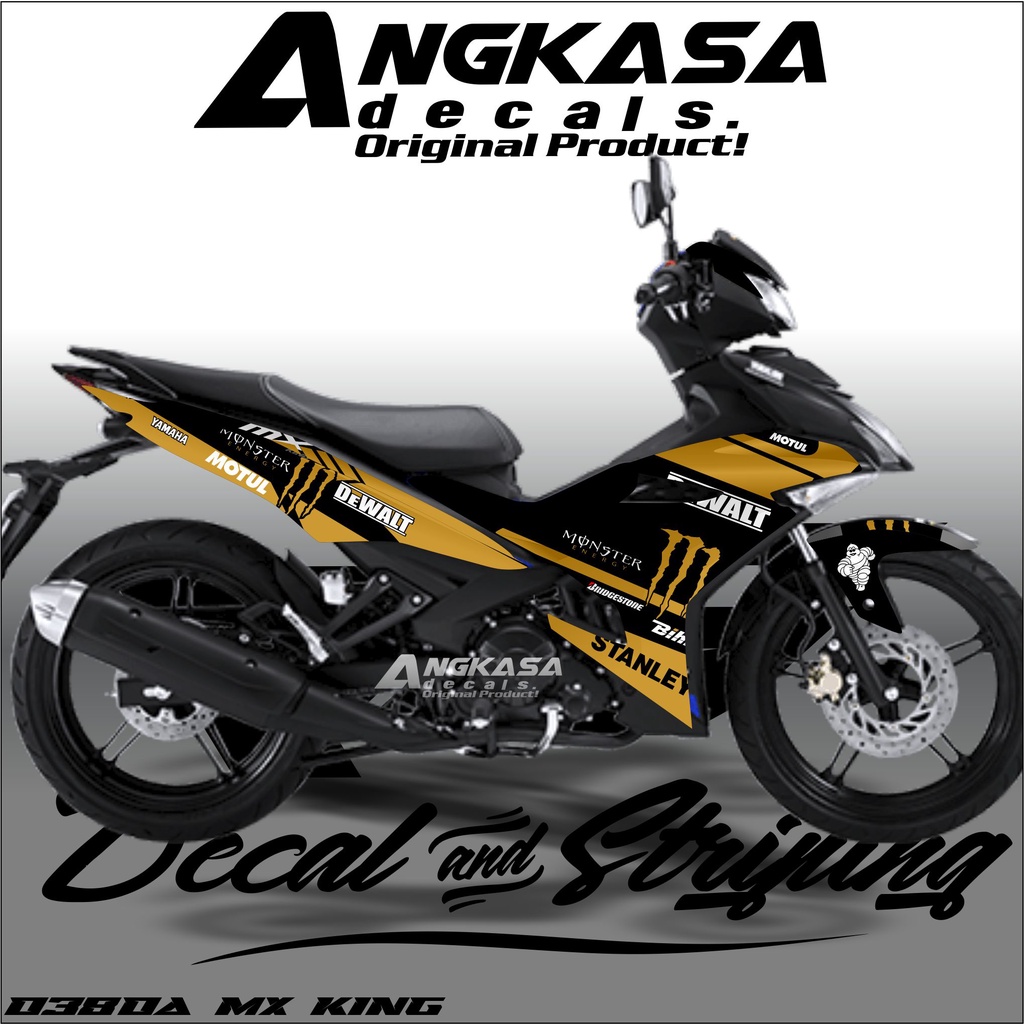 Jual 0380A DECALS STIKER FULLBODY MOTOR MX KING | Shopee Indonesia