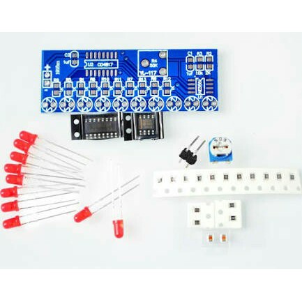 Jual CD4017 + NE555 10x Led Berjalan DIY Kits Light Water Flowing