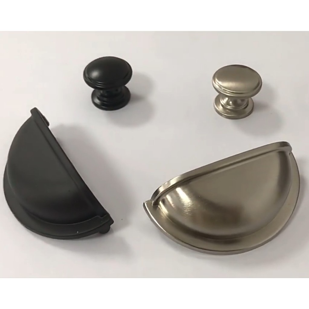 Jual Cup Handle Setengah lingkaran mangkok Hitam Perak Silver Black ...