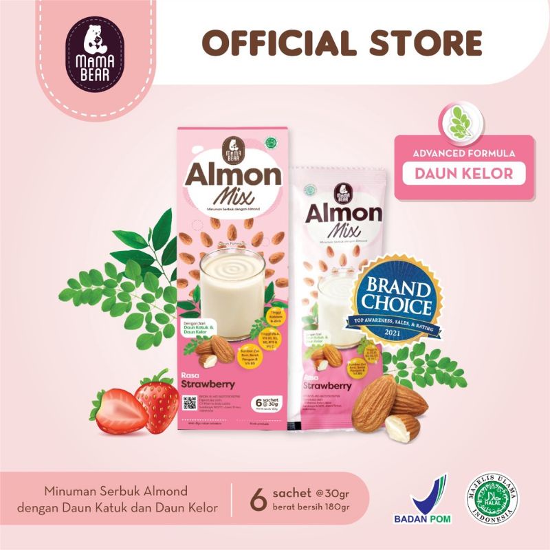 Jual Mama Bear Minuman Booster Asi Susu Pelancar Asi Almon Mix 30gr ...