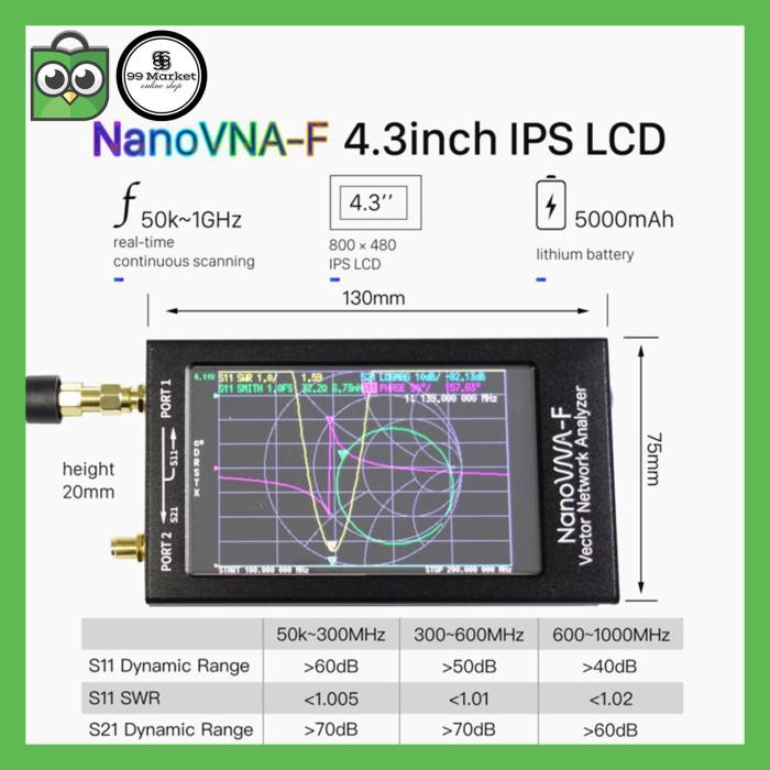 Jual Dza Nanovna-F 50Khz-1000Mhz Vector Network Analyzer Nano Vna F ...