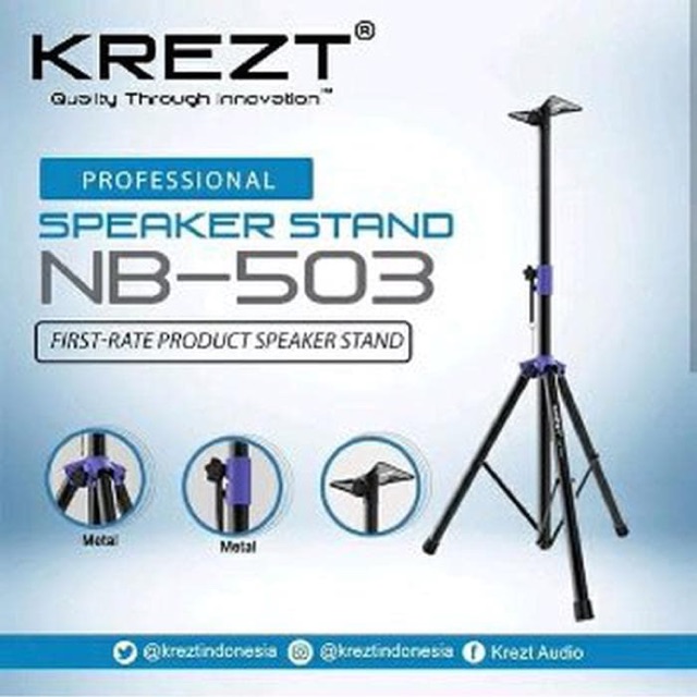 Jual Stand Speaker Aktif - Tripod Speaker Portable KREZT NB 503 ...